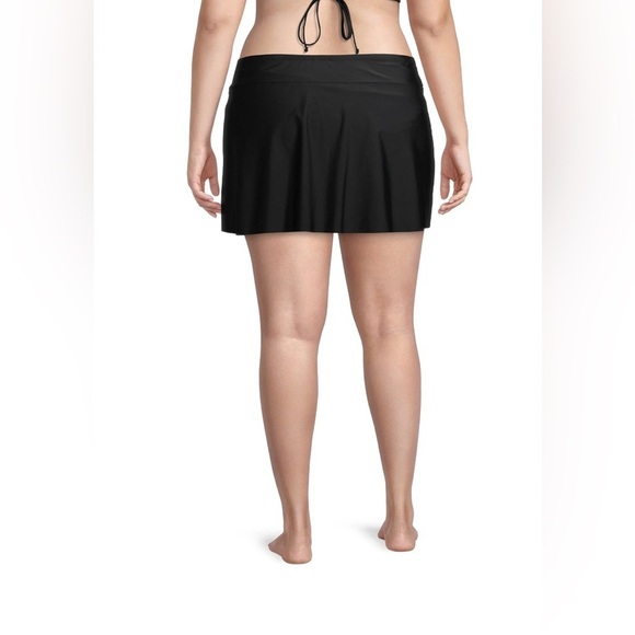 Time and Tru Women's Plus Size Side Slit Swimsuit Skirt 3X/24W-26W, Beach Resort - Picture 5 of 9